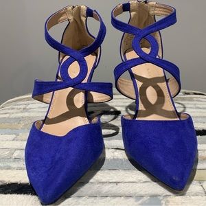 Royal Blue Suede Kelly&Katie Heels 👠